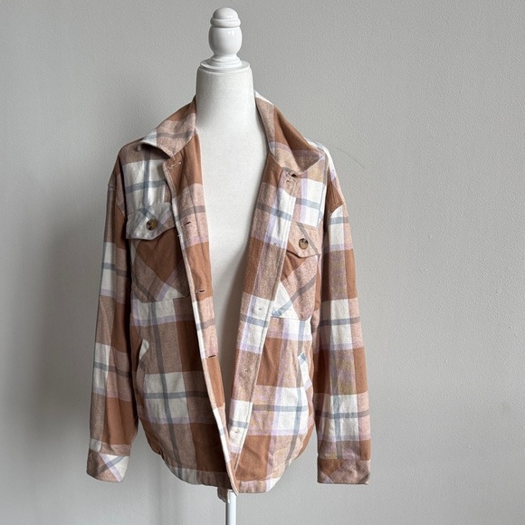 Aeropostale Multicolor Plaid Flannel Shacket - Picture 2 of 14
